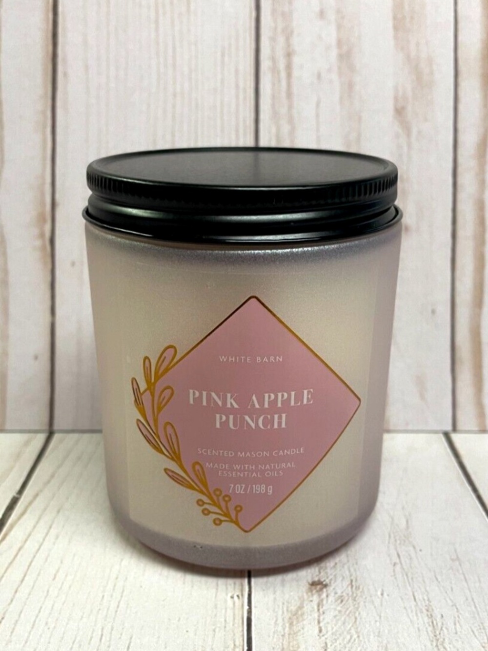 Bath & Body Works Single Wick Jar Candle Pink Apple Punch Scented Fresh NEW